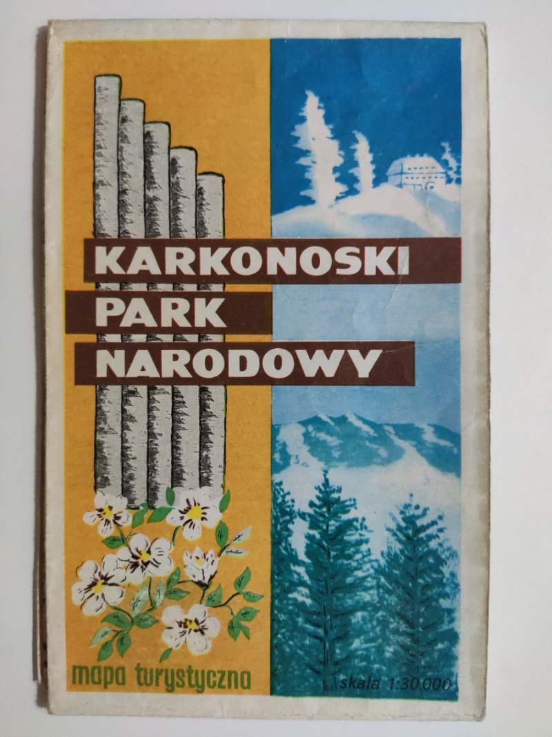 KARKONOSKI PARK KRAJOBRAZOWY MAPA TURYSTYCZNA 1985