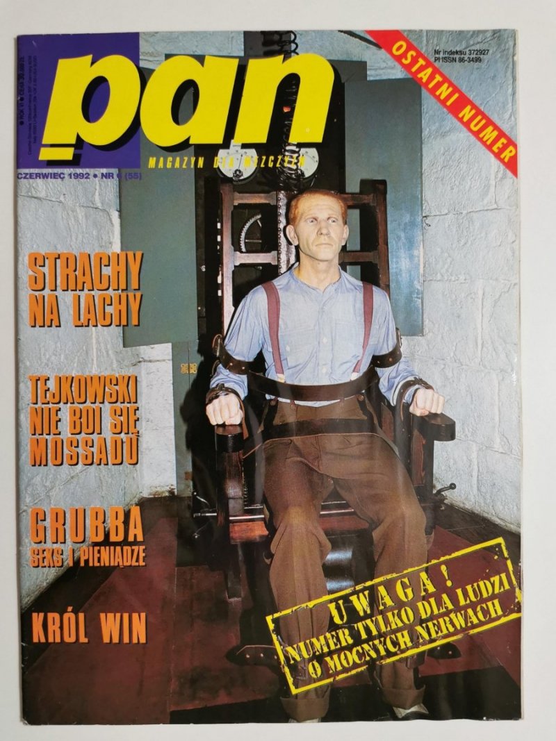 PAN MAGAZYN DLA MĘŻCZYZN CZERWIEC 1992 NR 6 (55) ROK VI