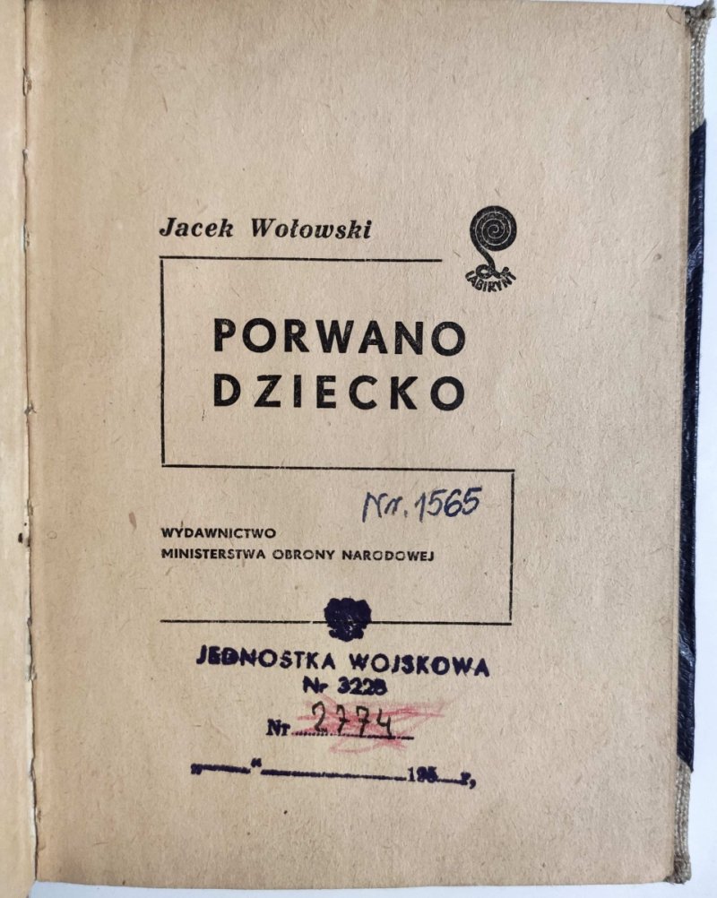 PORWANO DZIECKO - Jacek Wołowski
