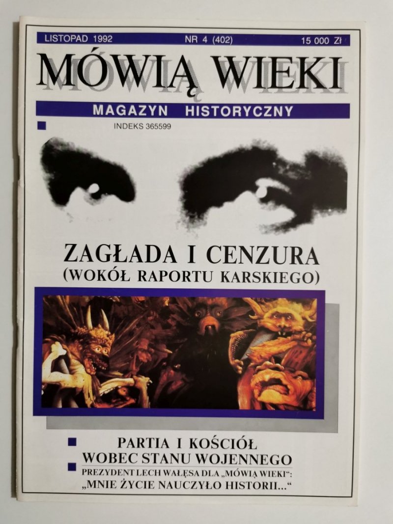 MÓWIĄ WIEKI NR 4 (402) LISTOPAD 1992