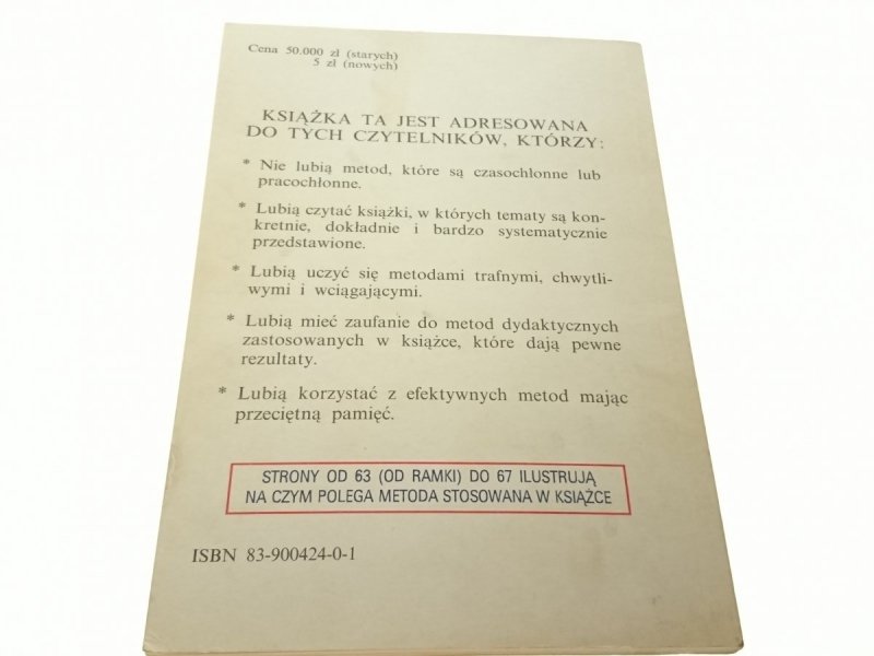 ŁATWE PRZYSWOJENIE SŁOWNICTWA JĘZYKA ANGIELSKIEGO