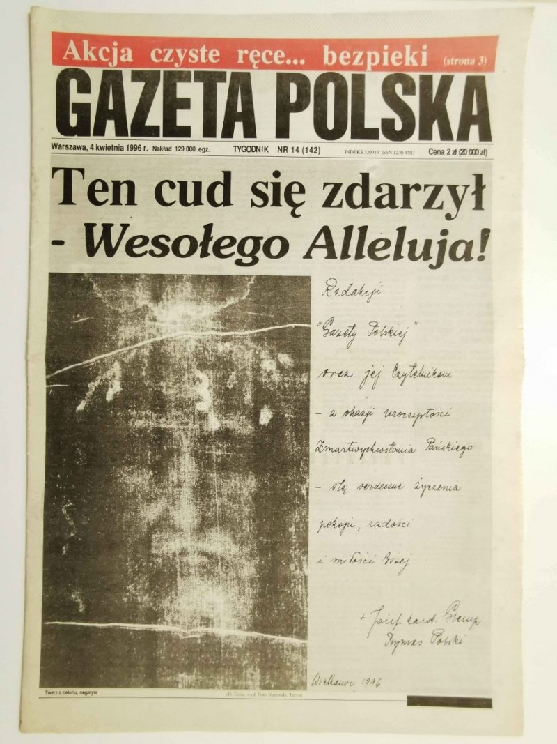 GAZETA POLSKA TYGODNIK NR 14 (142) 4 KWIETNIA 1996 r. 