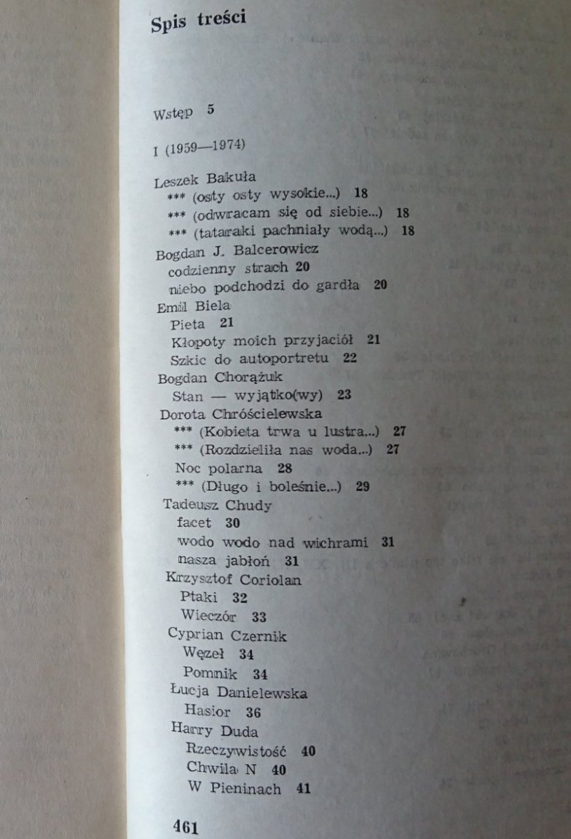 RYSOPIS ANTOLOGIA POEZJI - Marciniak 1987