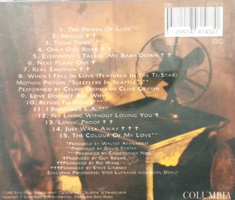 CD. CELINE DION THE COLOUR OF MY LOVE