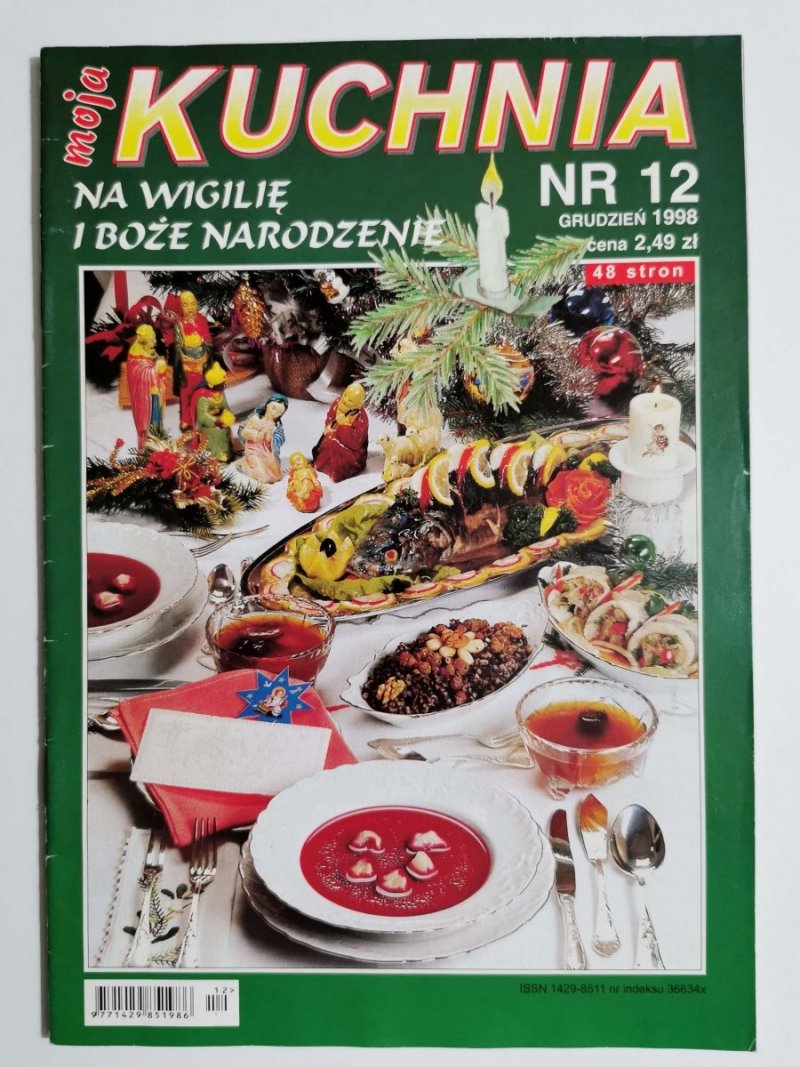 MOJA KUCHNIA NR 12 GRUDZIEŃ 1998 NA WIGILIĘ I BOŻE NARODZENIE 
