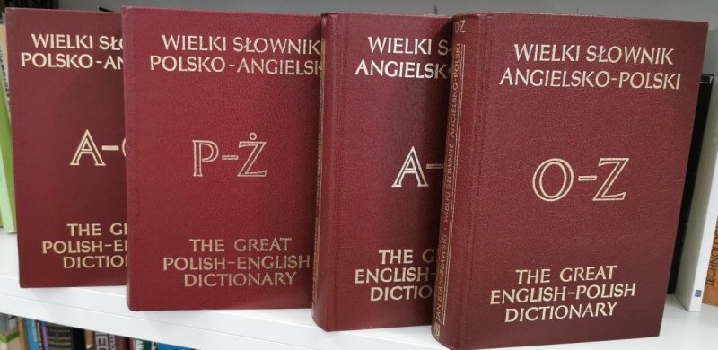 WIELKI SŁOWNIK A-Z POLSKO-ANGIELSKI, ANGIELSKO-POLSKI 4 TOMY