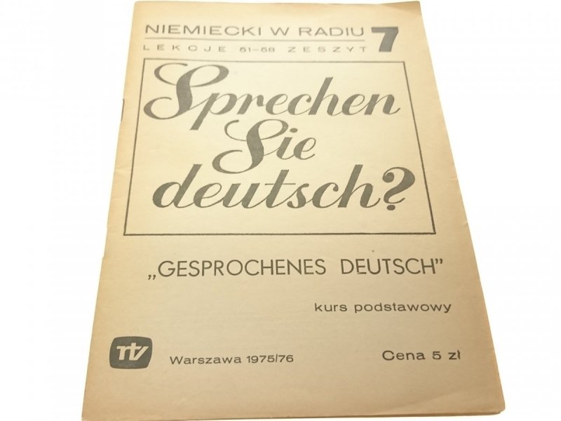NIEMIECKI W RADIU LEKCJE 51-58 ZESZYT 7 1975/76