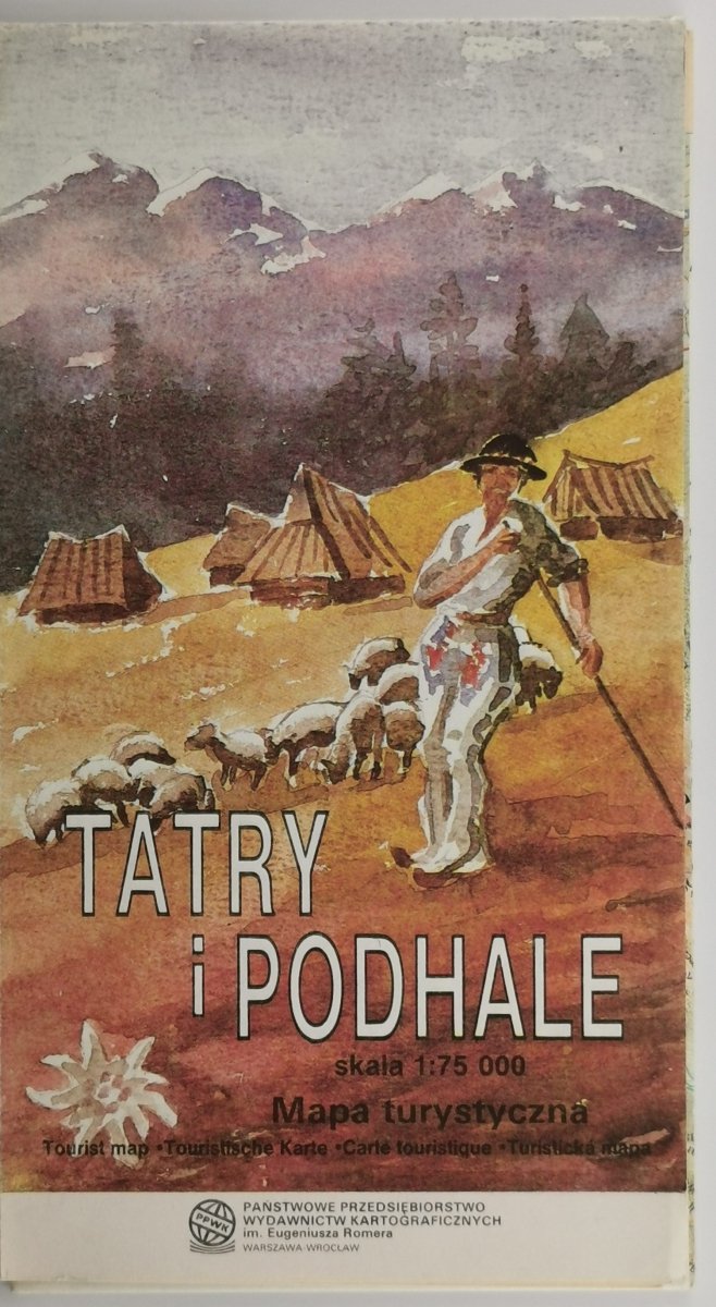 TATRY I PODHALE MAPA 1:75 000 1990