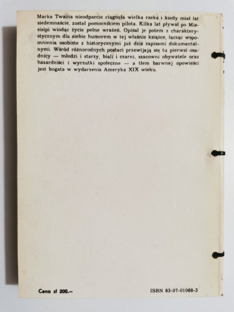 ŻYCIE NA MISSISIPI - Mark Twain 1984