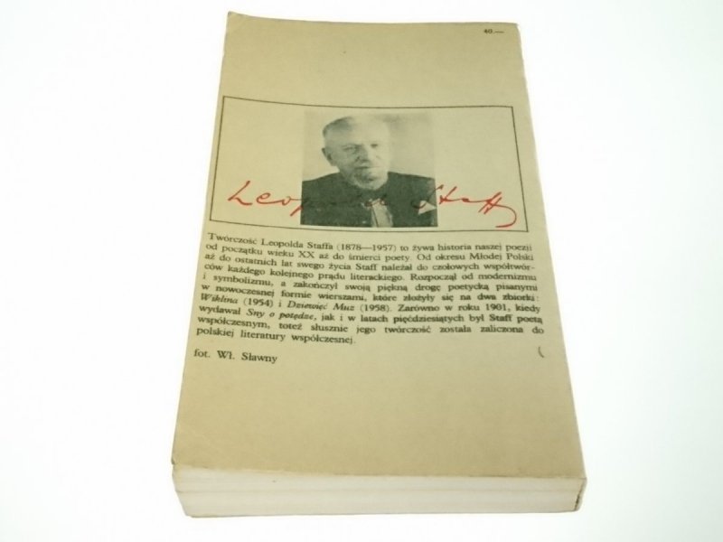 POEZJE WYBRANE - Leopold Staff 1978