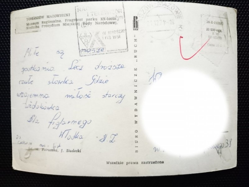TOMASZÓW MAZOWIECKI. MUZEUM REGIONALNE, FRAGMENT PARKU XX-LECIA I INNE FOT. PETRUSZKA, SIUDECKI