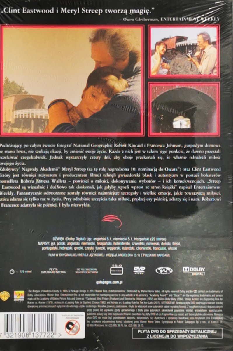 DVD. CO SIĘ WYDARZYŁO W MADISON COUNTY. ZAKOCHANE KINO