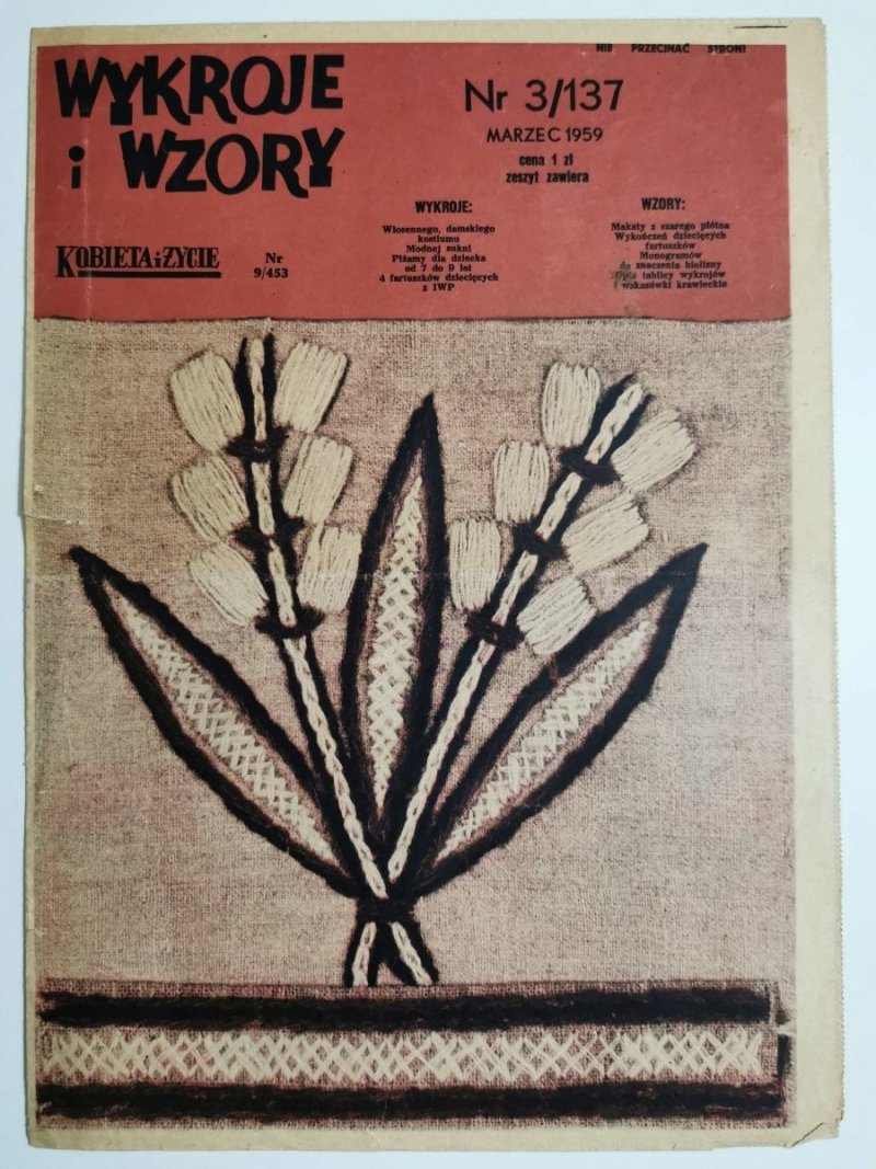 WYKROJE I WZORY NR 3/137 MARZEC 1959