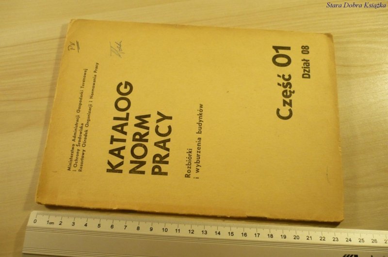 KATALOG NORM PRACY CZĘŚĆ 01 DZIAŁ 08 (1982)
