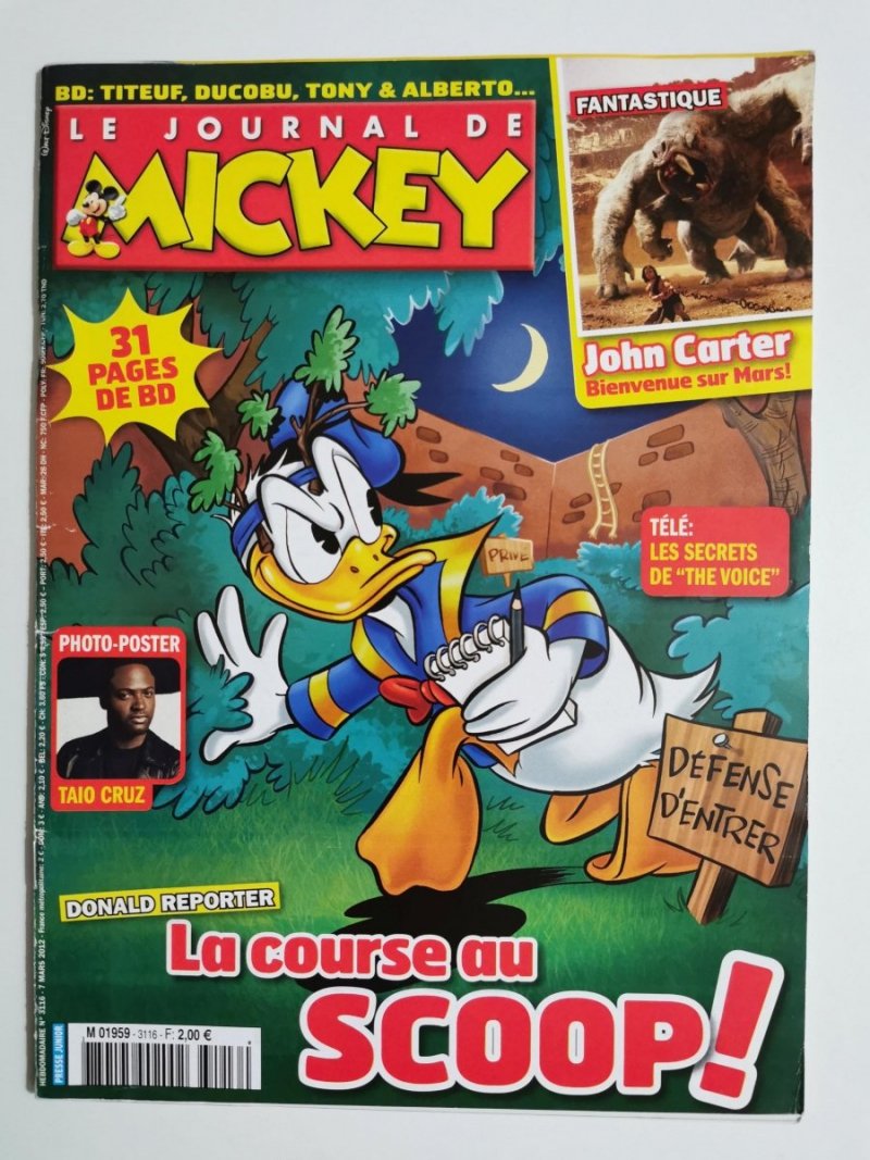 LE JOURNAL DE MICKEY 7 MARS 2012 