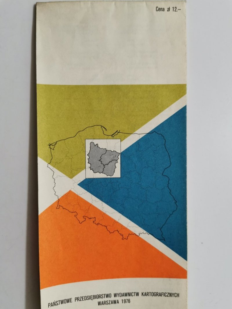 WOJEWÓDZTWA BYDGOSKIE TORUŃSKIE WŁOCŁAWSKIE. MAPA KRAJOZNAWCZO-SAMOCHODOWA 1976