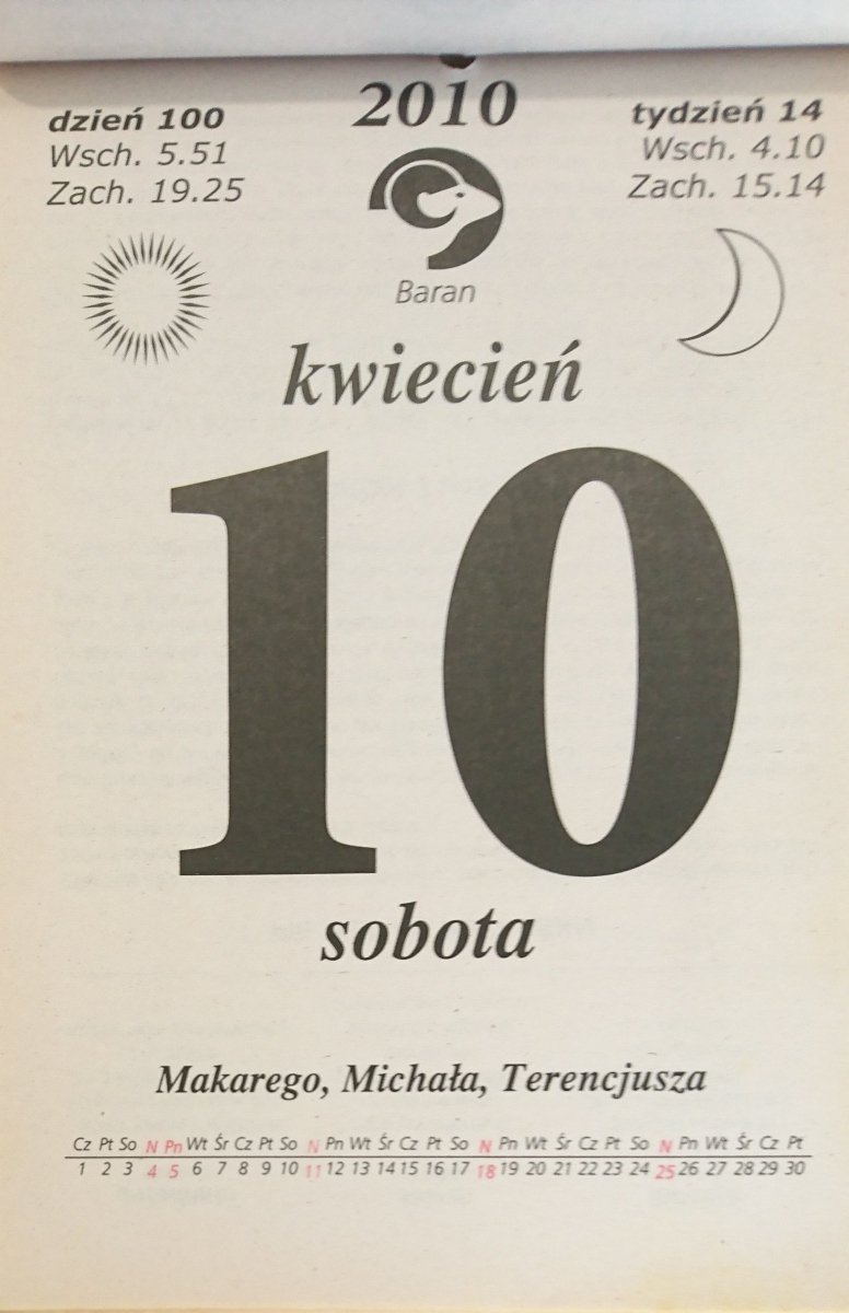 KUCHNIA POLSKA 2010 KALENDARZ KSIĄŻKOWY