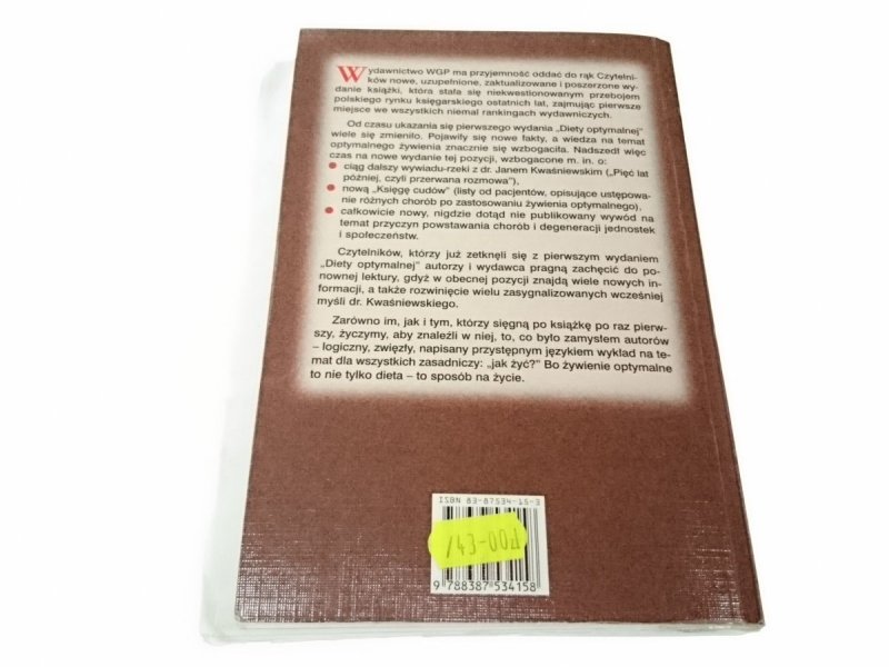 DIETA OPTYMALNA - Jan Kwaśniewski 2001