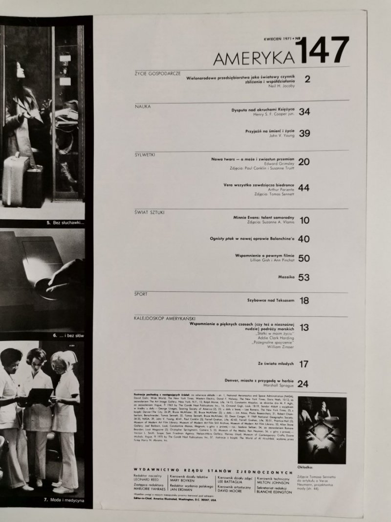AMERYKA NR 147 KWIECIEŃ 1971 SZATKI I SZALIKI POMYSŁU UTALENTOWANEJ ARTYSTKI 