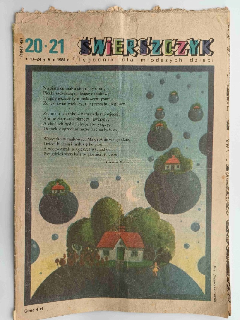 ŚWIERSZCZYK. TYGODNIK DLA MŁODSZYCH DZIECI. 20-21.17-24.V.1981