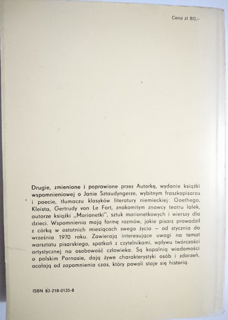 CHWALIPIĘTA, CZYLI ROZMOWY Z TATĄ. STYCZEŃ-WRZESIEŃ 1972