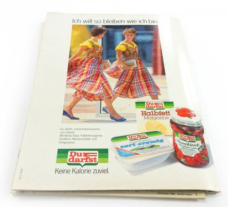 BURDA MODEN NR 11 NOVEMBER 1986 GROSSER GESCHENKTE