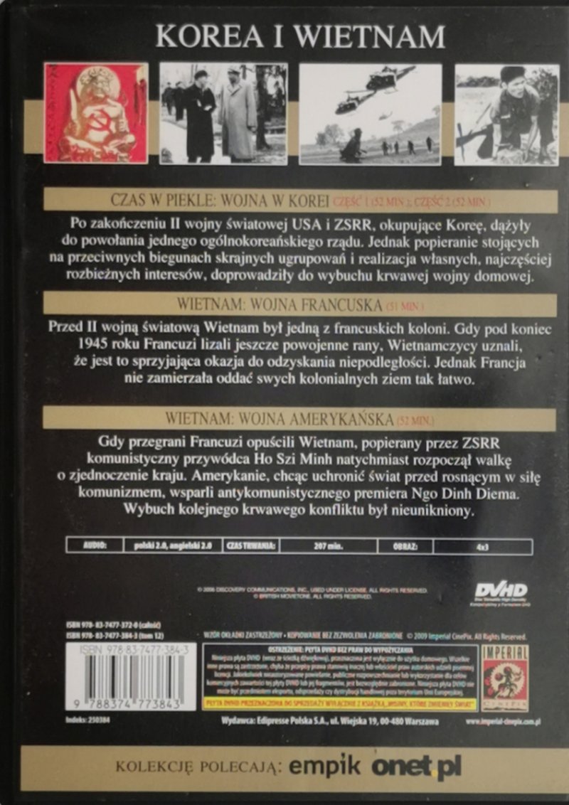 DVD. KOREA I WIETNAM 1950-1975 