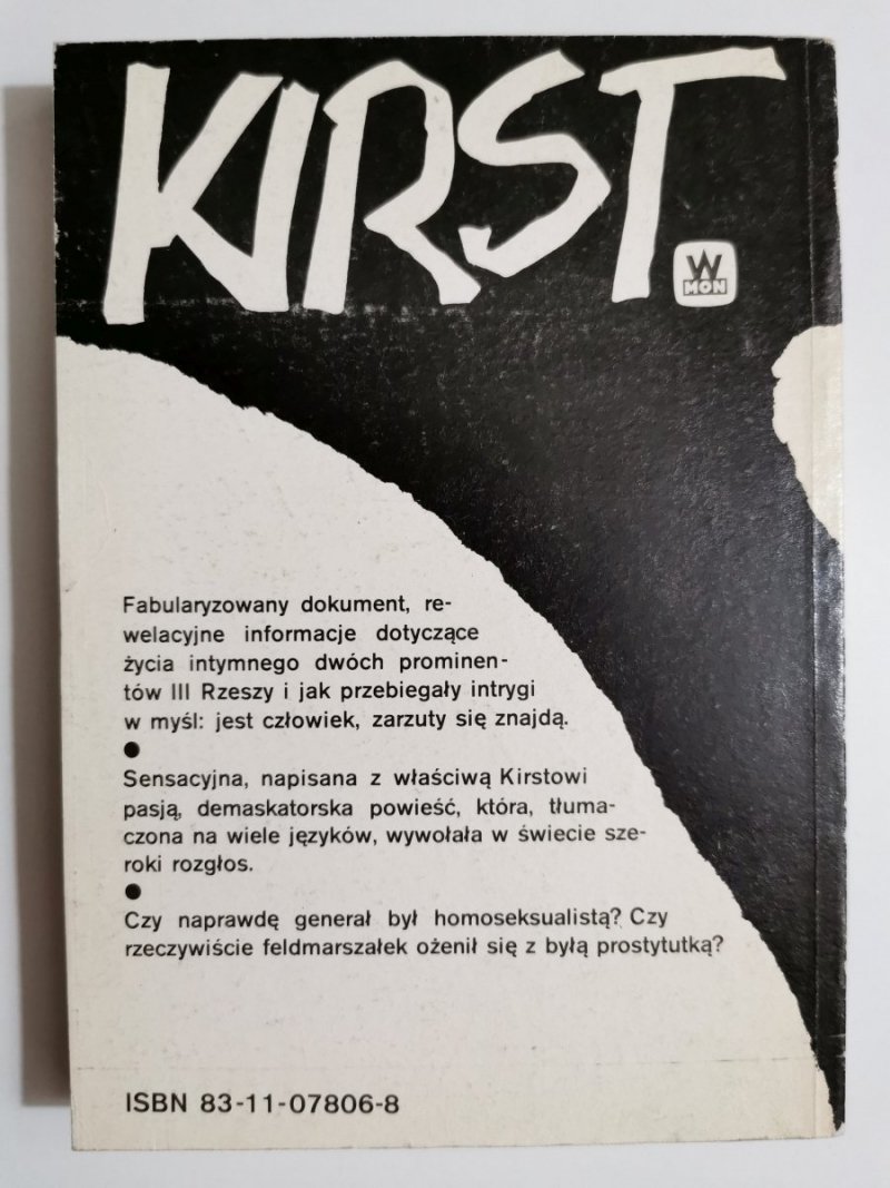 AFERY GENERAŁÓW - Hans Hellmut Kirst 1990