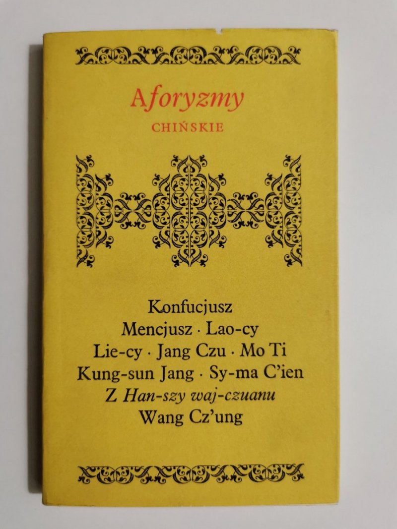 AFORYZMY CHIŃSKIE - Mieczysław Jerzy Kunstler 1977