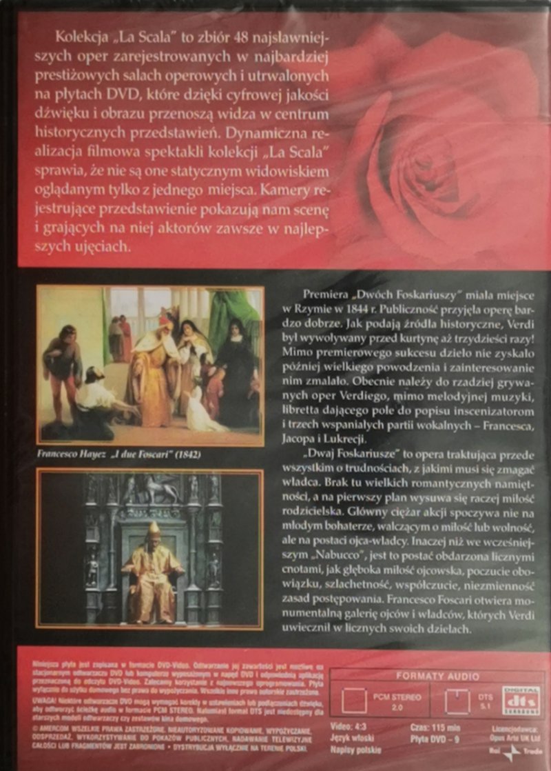 DVD. KOLEKCJA LA SCALA: 09. DWAJ FOSKARIUSZE - Giuseppe Verdi