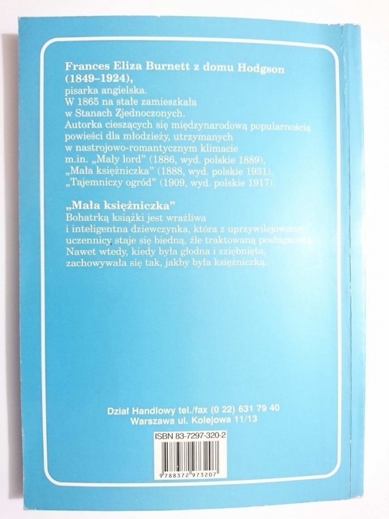 MAŁA KSIĘŻNICZKA - Frances Hodgson Burnett 2002