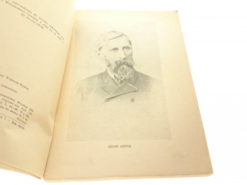 WYBÓR POEZJI - Adam Asnyk 1955