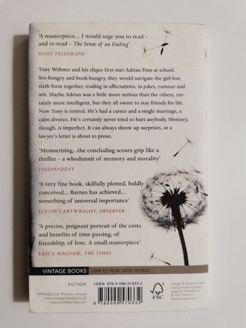 THE SENSE OF AN ENDING - Julian Barnes 2011