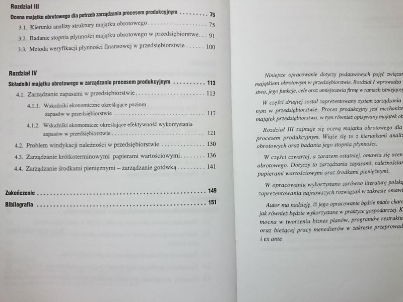 ZARZĄDZANIE MAJĄTKIEM OBROTOWYM W PRZEDSIĘBIORSTWIE