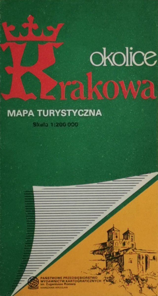 OKOLICE KRAKOWA MAPA 1:200 000 1987