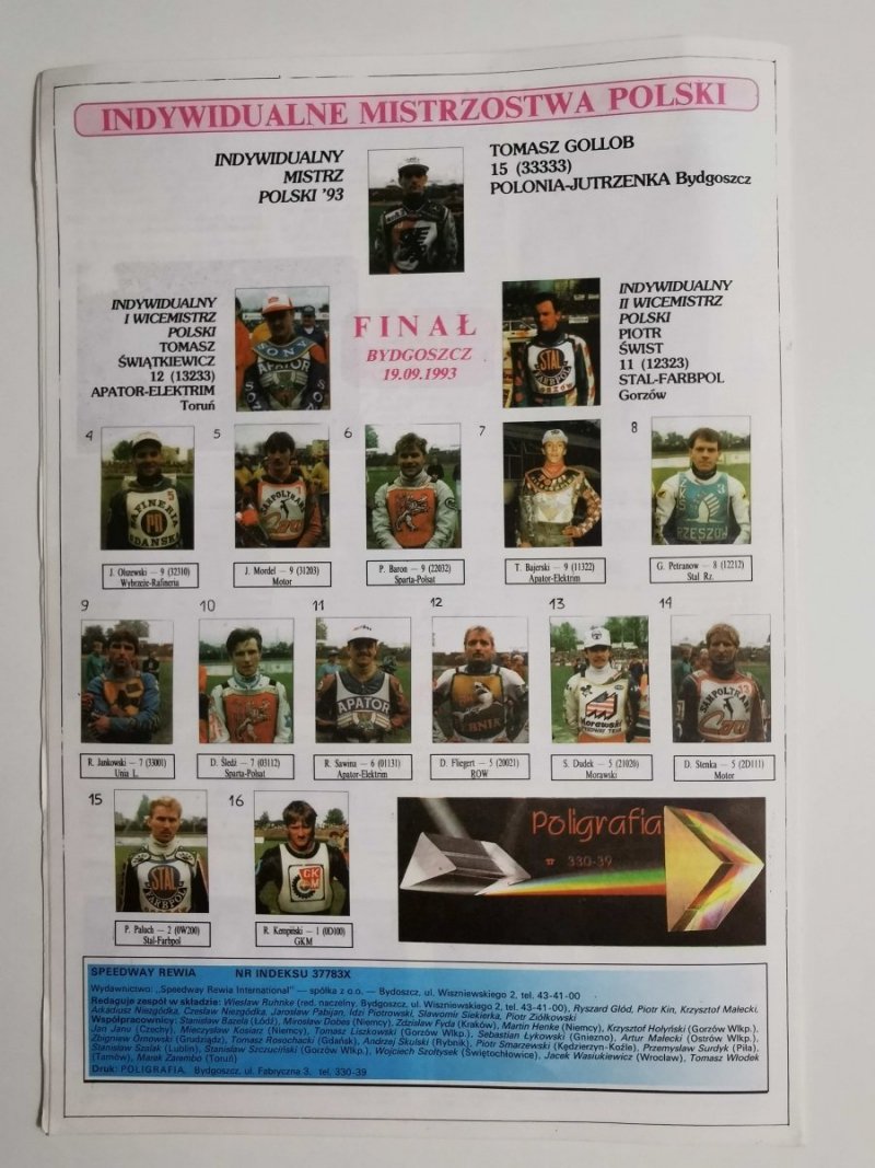 SPEEDWAY REWIA NR 11 1993