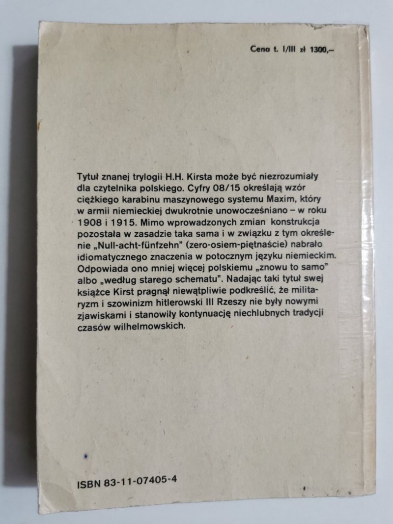 08/15 TOM I - Hans Hellmut Kirst 1987