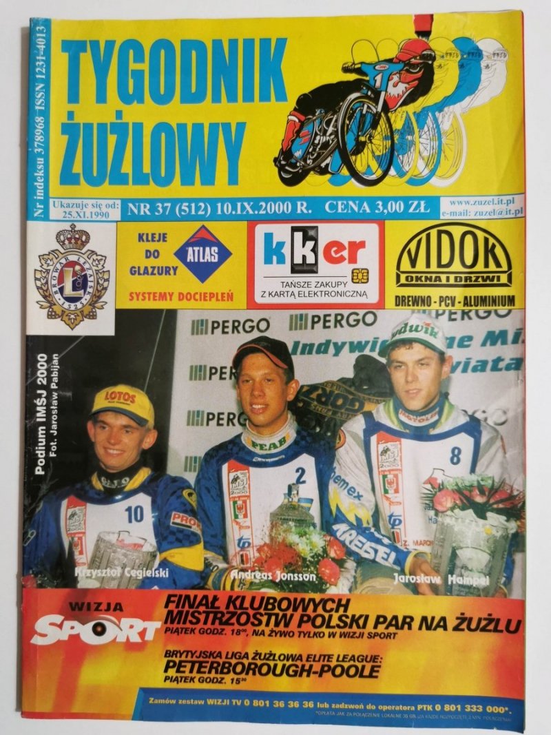 TYGODNIK ŻUŻLOWY NR 37 2000