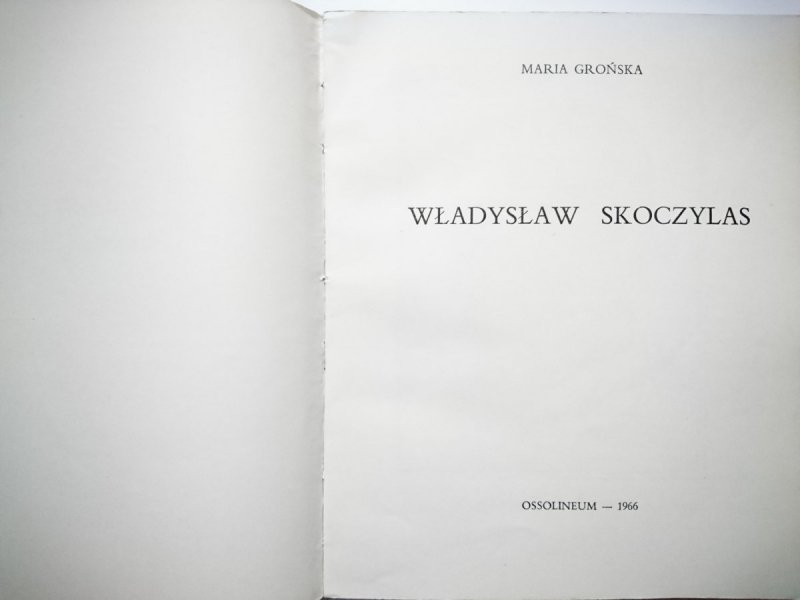 WŁADYSŁAW SKOCZYLAS - Maria Grońska 1966