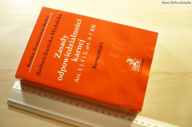 ZASADY ODPOWIEDZIALNOŚCI KARNEJ..Kunicka-Michalska