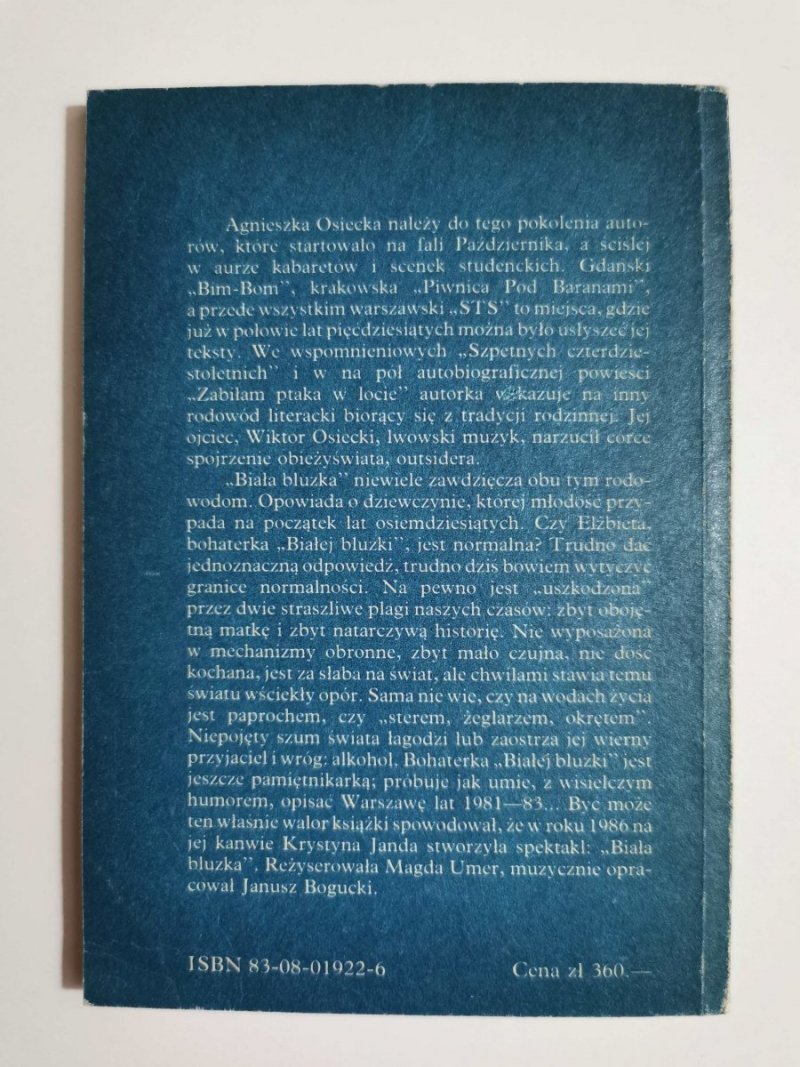 BIAŁA BLUZKA - Agnieszka Osiecka 1988