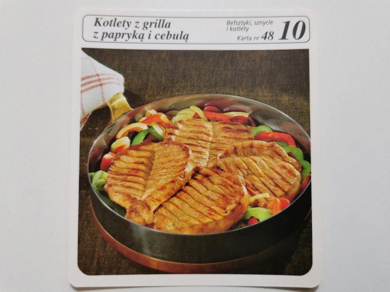 KARTA KULINARNA NR. 48 KOTLETY Z GRILLA Z PAPRYKĄ I CEBULĄ