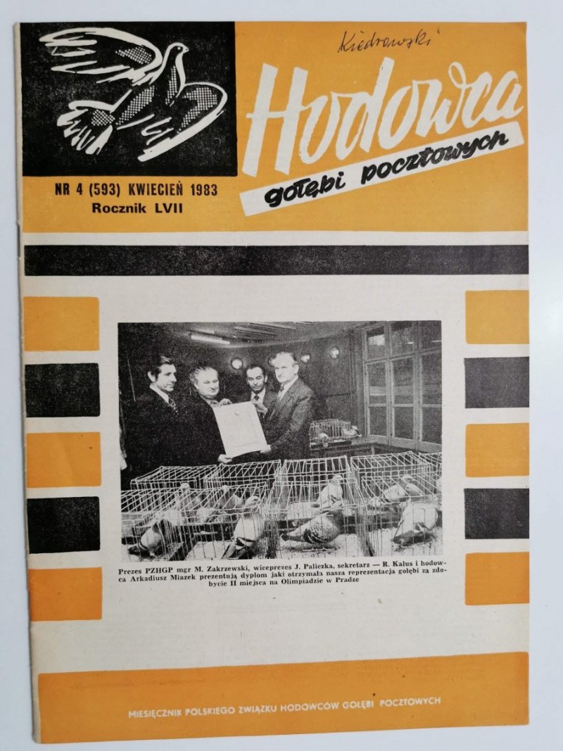 HODOWCA GOŁĘBI POCZTOWYCH NR 4 1983