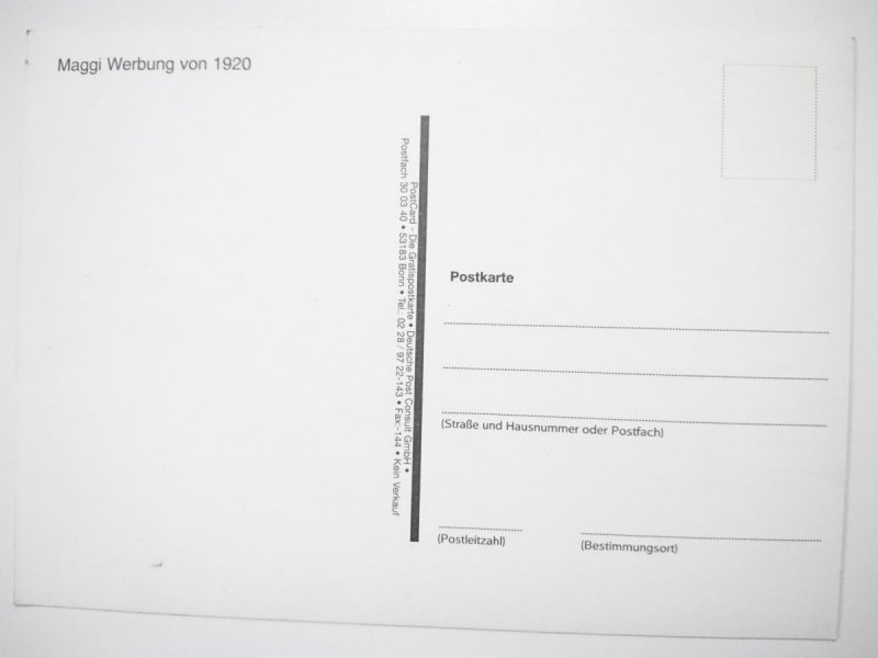 MAGGI WERBUNG VON 1920