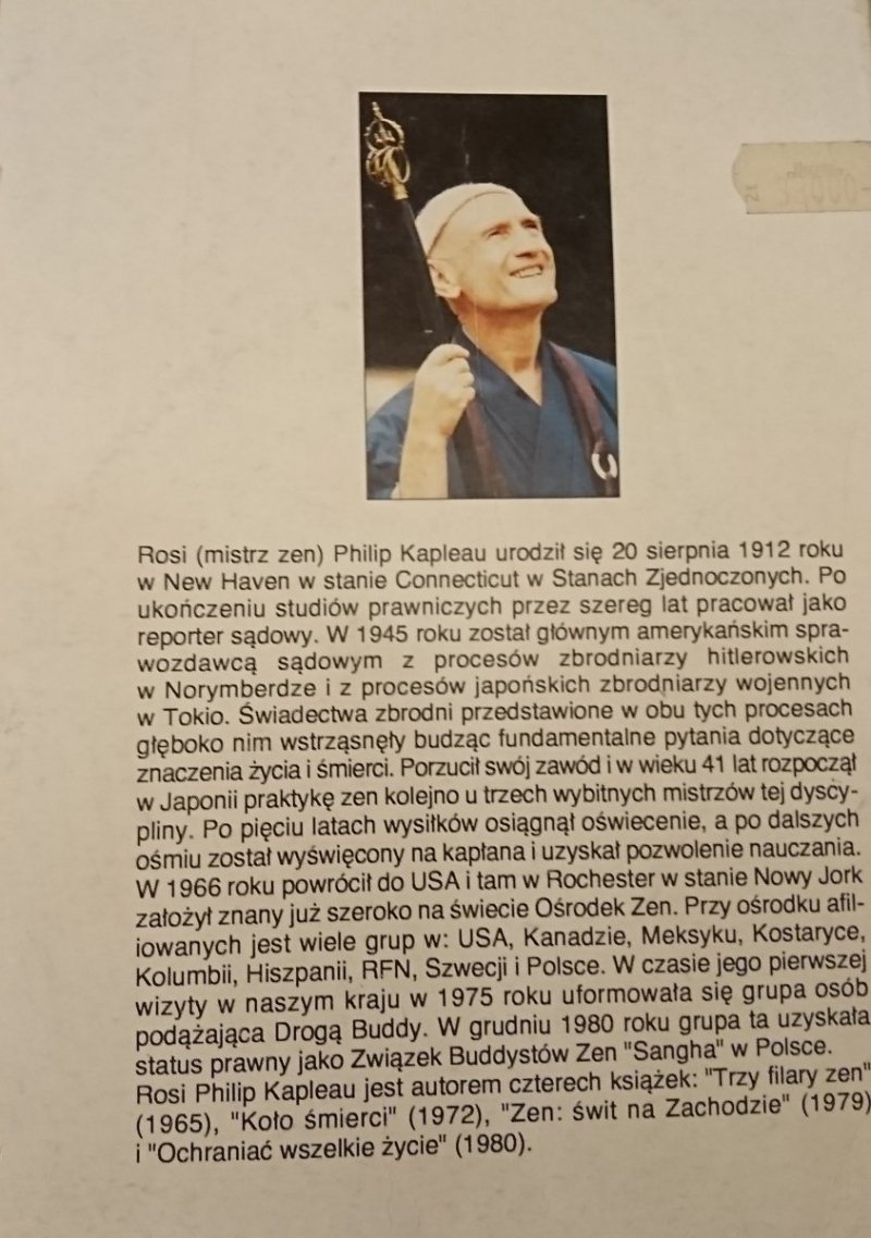 ZEN. ŚWIT NA ZACHODZIE - Philip Kapleau 1992