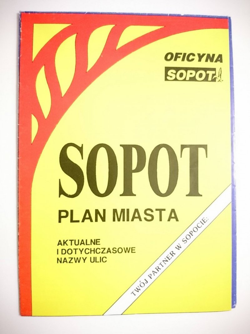 SOPOT. PLAN MIASTA. MAPA Z REKLAMAMI 