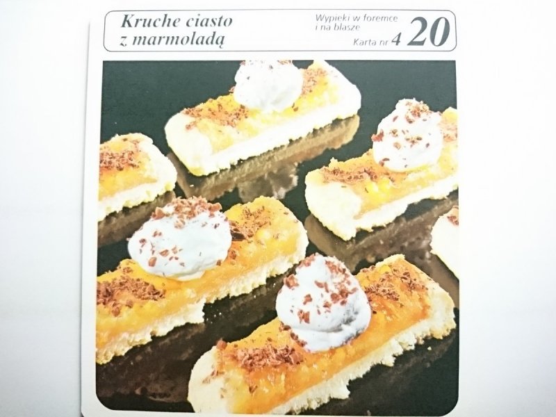 KARTA KULINARNA NR 4 KRUCHE CIASTO Z MARMOLADĄ