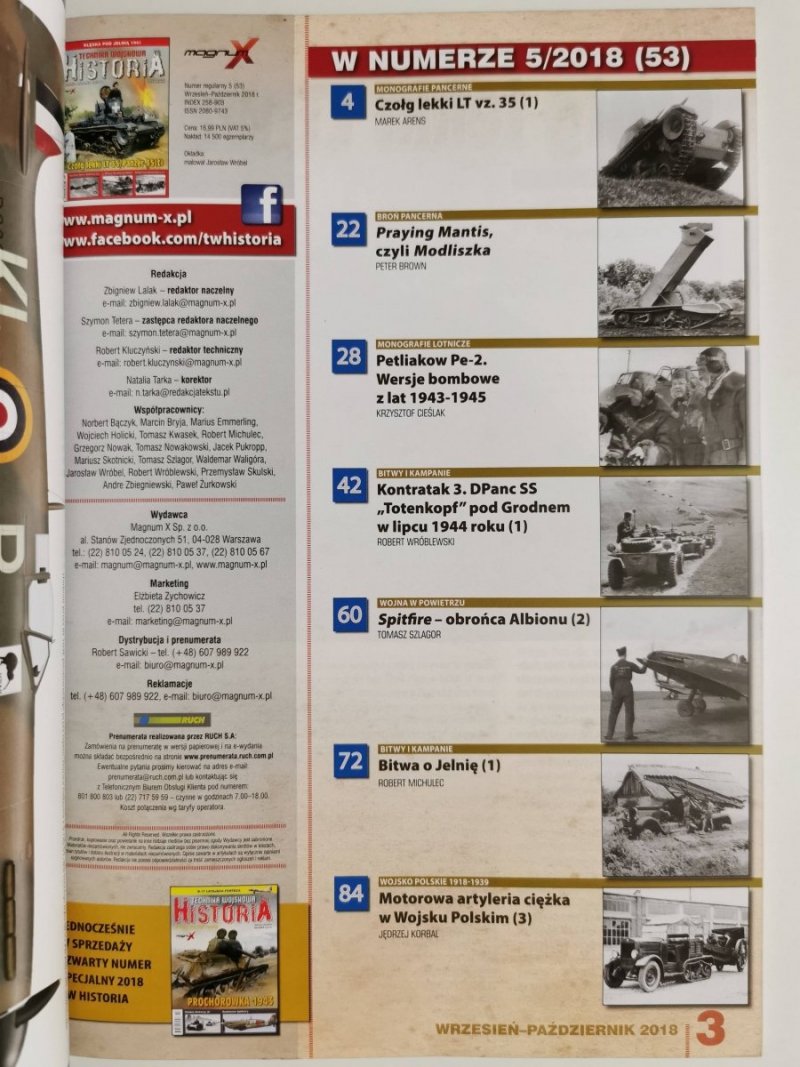 TECHNIKA WOJSKOWA HISTORIA WRZESIEŃ-PAŹDZIERNIK NR 5/2018