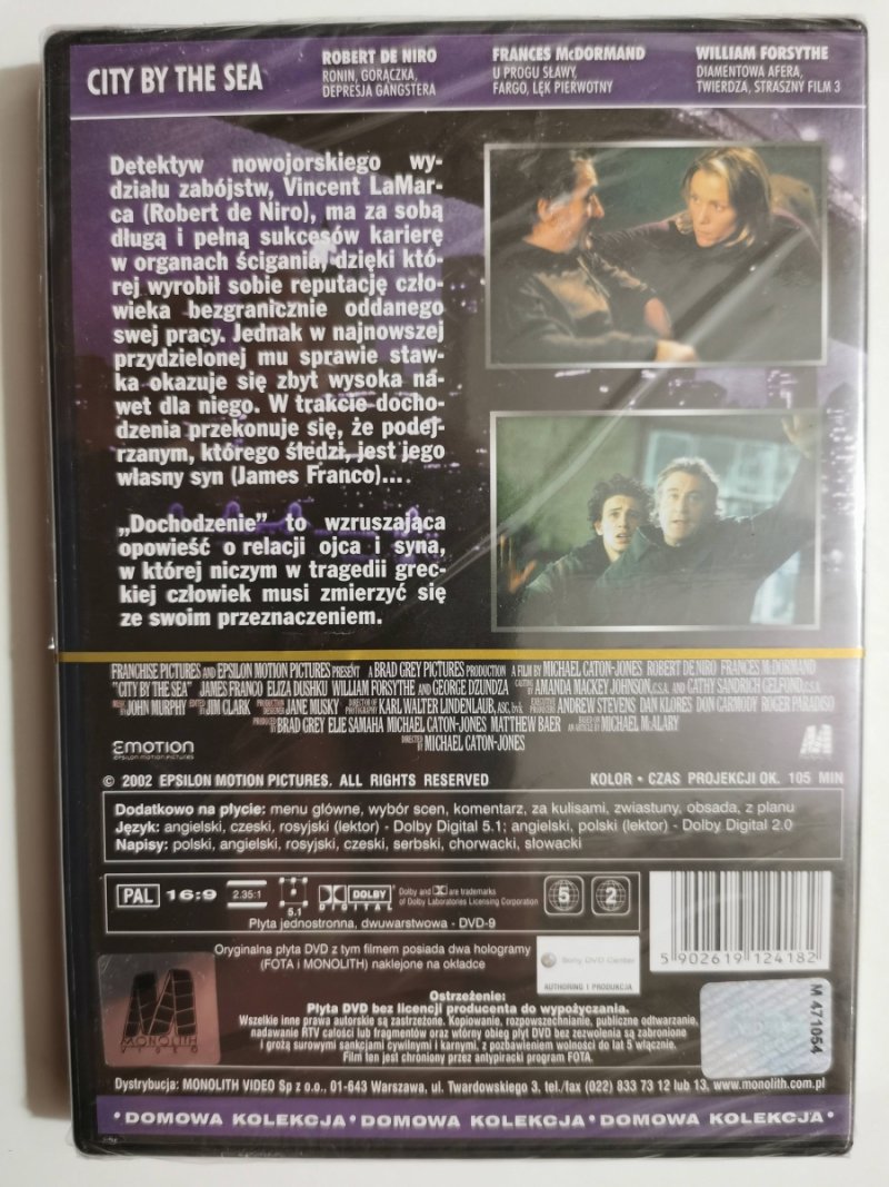 DVD. DOCHODZENIE – ROBERT DE NIRO