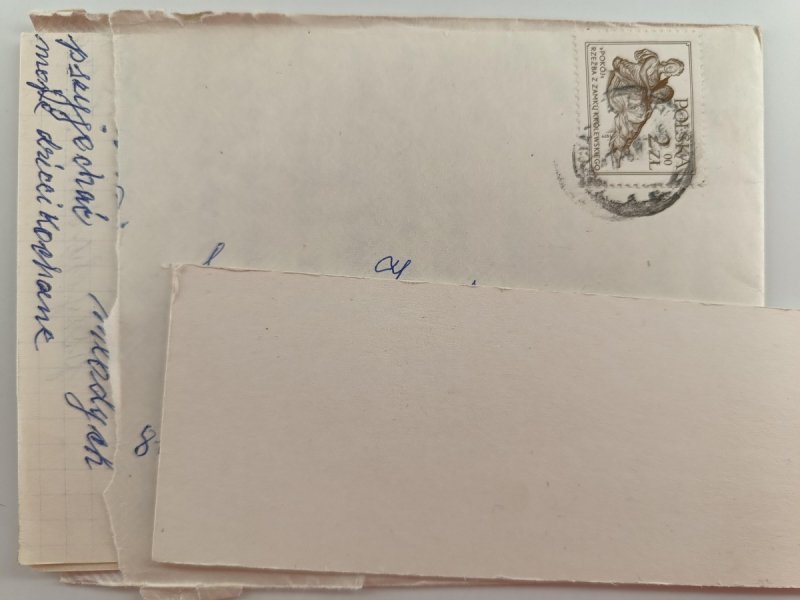 LIST W KOPERCIE ZE ZNACZKIEM